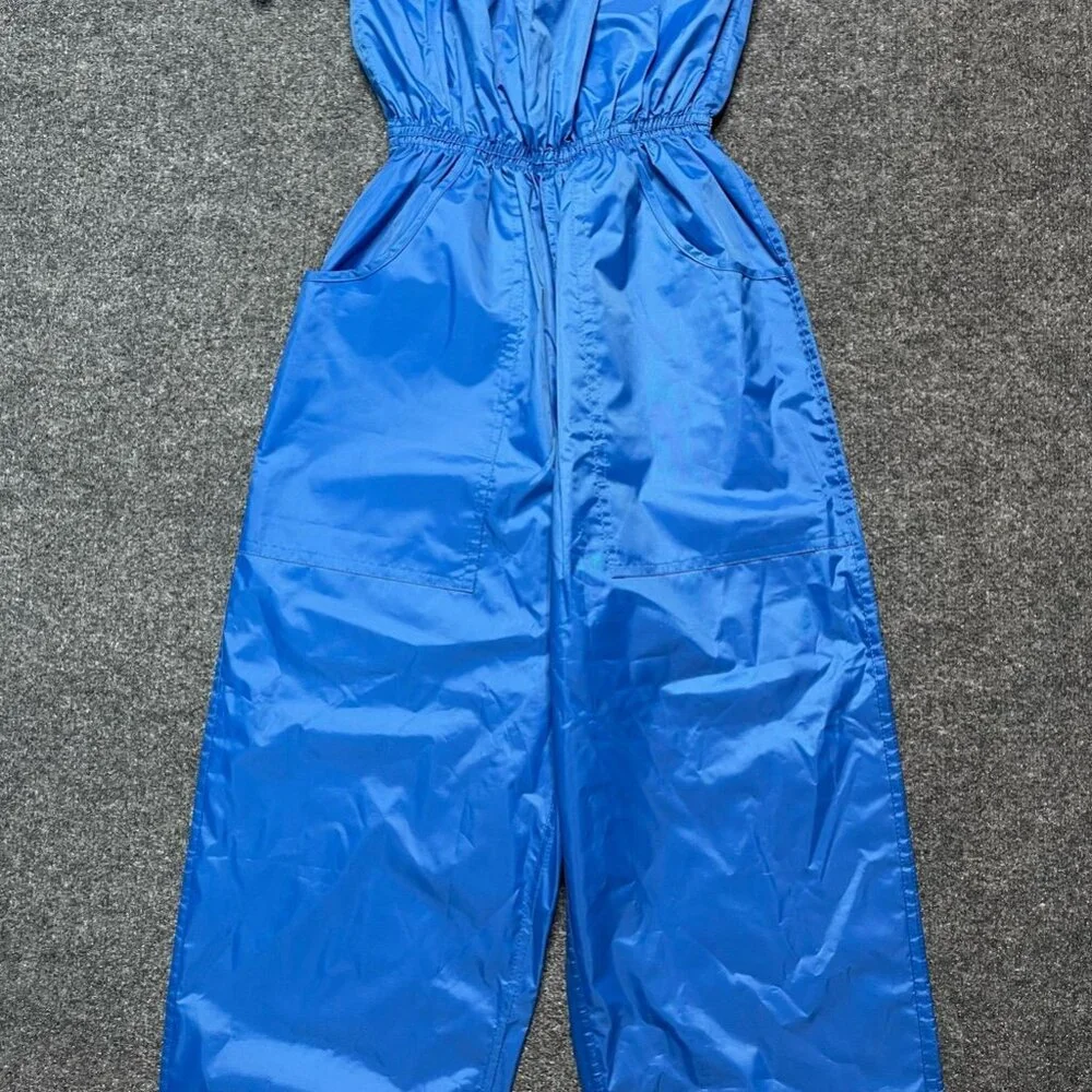 Iykenmail Womens Xiu Na Suit Jumpsuit Blue Pockets Sleeveless Jogger M New - Picture 4 of 8